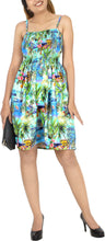 Load image into Gallery viewer, Tropical Palm Trees Flamingo and Floral Printed Short Dress For Women