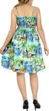 Load image into Gallery viewer, Tropical Palm Trees Flamingo and Floral Printed Short Dress For Women