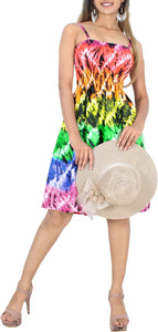 Vibrant Harmony Multi Color Allover Printed Short Tube Dress For Women