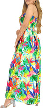 Load image into Gallery viewer, Allover Tropical Leaves Printed Long Maxi Strapless Dress