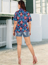 Load image into Gallery viewer, Women&#39;s Multicolor All-Over Colorful Leaf Printed Casual Shirt