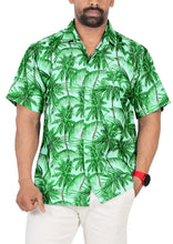 Load image into Gallery viewer, Green Allover Tropical Tree Printed Hawaiian Beach Shirt For Men