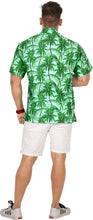 Load image into Gallery viewer, Green Allover Tropical Tree Printed Hawaiian Beach Shirt For Men