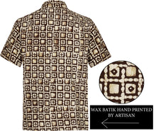 Load image into Gallery viewer, La Leela Men&#39;s Batik Checks 100% Cotton Brown Shirt XXL