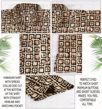 Load image into Gallery viewer, La Leela Men&#39;s Batik Checks 100% Cotton Brown Shirt XXL