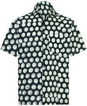 Load image into Gallery viewer, La Leela Men&#39;s Polka Dots 100% Cotton Black and White Shirt XXL