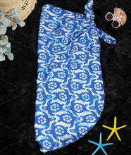 Load image into Gallery viewer, Blue Sheer Allover Turtle Print Beach Wrap For Women