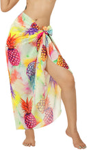 Load image into Gallery viewer, Multicolor Sheer Allover Pineapple Print Beach Wrap For Women