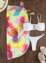 Load image into Gallery viewer, Multicolor Sheer Allover Pineapple Print Beach Wrap For Women