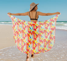 Cargar imagen en el visor de la galería, Sheer Abstract Print Beach Wrap For Women