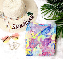 Load image into Gallery viewer, Multi Color Sheer Turtle Printed Short Kimonos For Women