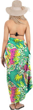 Load image into Gallery viewer, Non-Sheer Abstract Floral and Leaves Printed Beach Wrap For Women