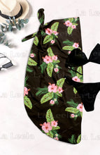 Load image into Gallery viewer, Tropical Bliss Non-Sheer Hibiscus Flower and Leaves Print Beach Wrap For Women