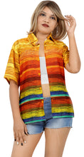 Load image into Gallery viewer, Orange Striped Bliss Hawaiian Shirts For Women