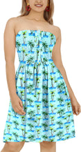 Load image into Gallery viewer, Allover Mini Palm Tree Printed Short Tube Dress For Women