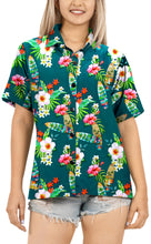 Load image into Gallery viewer, Blue Floral Printed Hawaiian Shirts for Women