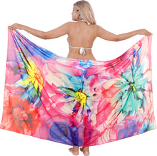 Cargar imagen en el visor de la galería, Vibrant Tropical Floral Ink Artwork Beach Wrap For Women