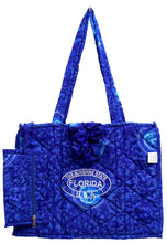 Load image into Gallery viewer, Beautiful Navy Blue Abstract Printed Hawaiian Beach Bag With Beach Wrap and Scrunchy For Women P04695