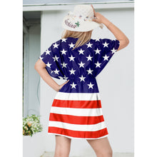 Load image into Gallery viewer, Women&#39;s Bikini Cover up V Neck Patriotic US American Flag