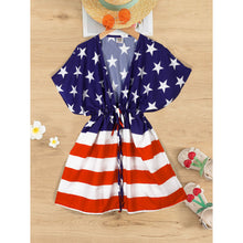Load image into Gallery viewer, Women&#39;s Bikini Cover up V Neck Patriotic US American Flag