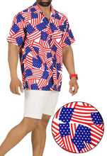 Load image into Gallery viewer, Patriotic American Flag Printed Hawaiian Beach Shirts For Men P00044