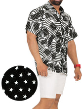 Cargar imagen en el visor de la galería, Patriotic American Flag Printed Hawaiian Beach Shirts For Men Black P00089