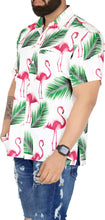 Cargar imagen en el visor de la galería, HAPPY BAY Men's Holiday Beach Shirts White,Bird Leaf P00174