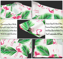 Cargar imagen en el visor de la galería, HAPPY BAY Men's Holiday Beach Shirts White,Bird Leaf P00174