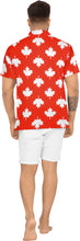 Load image into Gallery viewer, Patriotic American Flag Printed Hawaiian Beach Shirts For Men Red Tree P00215