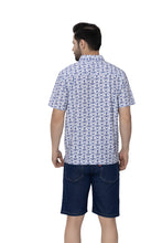 Load image into Gallery viewer, Sail Into Style White Anchor-Printed Rayon Men's Shirt P00344