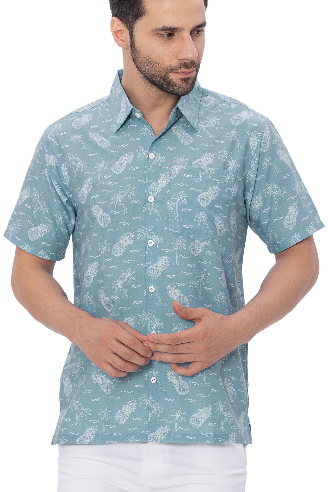 mens pineapple dress shirt DDAPJ pyju Mens Pineapple Hawaiian Shirt Casual Aloha Button Down Shirts Tropical Summer Holiday Beach Party Shirt Regular Fit Lapel Short Sleeve Tops Clearance Sales Prime Today Orange M