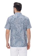 Load image into Gallery viewer, LA LEELA Mens Hawaiian Shirts White Tropical Leafs P00372