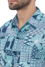 Load image into Gallery viewer, HAPPY BAY Mens Hawaiian Shirts Green Tropical P00390