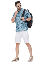 Load image into Gallery viewer, HAPPY BAY Mens Hawaiian Shirts Green Tropical P00390