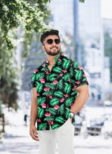 Load image into Gallery viewer, LA LEELA Mens Hawaiian Shirts Large Colorful Floral P00474