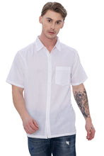 Load image into Gallery viewer, HAPPY BAY Mens Hawaiian Shirts Plain White P00487