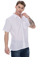 Load image into Gallery viewer, HAPPY BAY Mens Hawaiian Shirts Plain White P00487