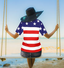 Load image into Gallery viewer, Women's Patriotic 4th of July American Flag Shirts P00593