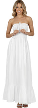 Load image into Gallery viewer, LA LEELA Long Maxi Solid Color Halter Neck Tube Dress For Women Everyday Casual P00730
