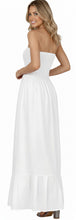 Load image into Gallery viewer, LA LEELA Long Maxi Solid Color Halter Neck Tube Dress For Women Everyday Casual P00730