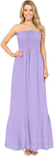 Load image into Gallery viewer, LA LEELA Women's One Size Beach Dress Tube Dress Lavender P00737