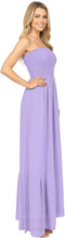 Load image into Gallery viewer, LA LEELA Women's One Size Beach Dress Tube Dress Lavender P00737
