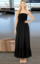 Load image into Gallery viewer, LA LEELA Women's One Size Beach Dress Tube Dress Black P00739