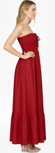 Cargar imagen en el visor de la galería, LA LEELA Women's One Size Beach Dress Tube Dress RED P00740