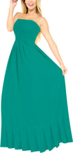 Load image into Gallery viewer, LA LEELA Women's One Size Beach Dress Tube Dress Sea Green P00743