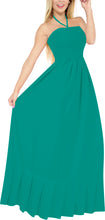 Load image into Gallery viewer, LA LEELA Women's One Size Beach Dress Tube Dress Sea Green P00743