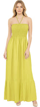 Load image into Gallery viewer, LA LEELA Women's One Size Beach Dress Tube Dress Mustard P00744