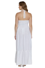 Cargar imagen en el visor de la galería, HAPPY BAY Women's Beach Summer A line Maxi Gown Smocked Top Frill Dress Long Sleeveless White P00753