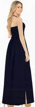 Load image into Gallery viewer, LA LEELA Long Maxi Solid Color Tube Dress For Women Everyday Jade Blue Casual P00756