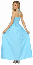 Cargar imagen en el visor de la galería, LA LEELA Rayon Solid Tube Dress Party Top Evening Womens Light Blue P00758